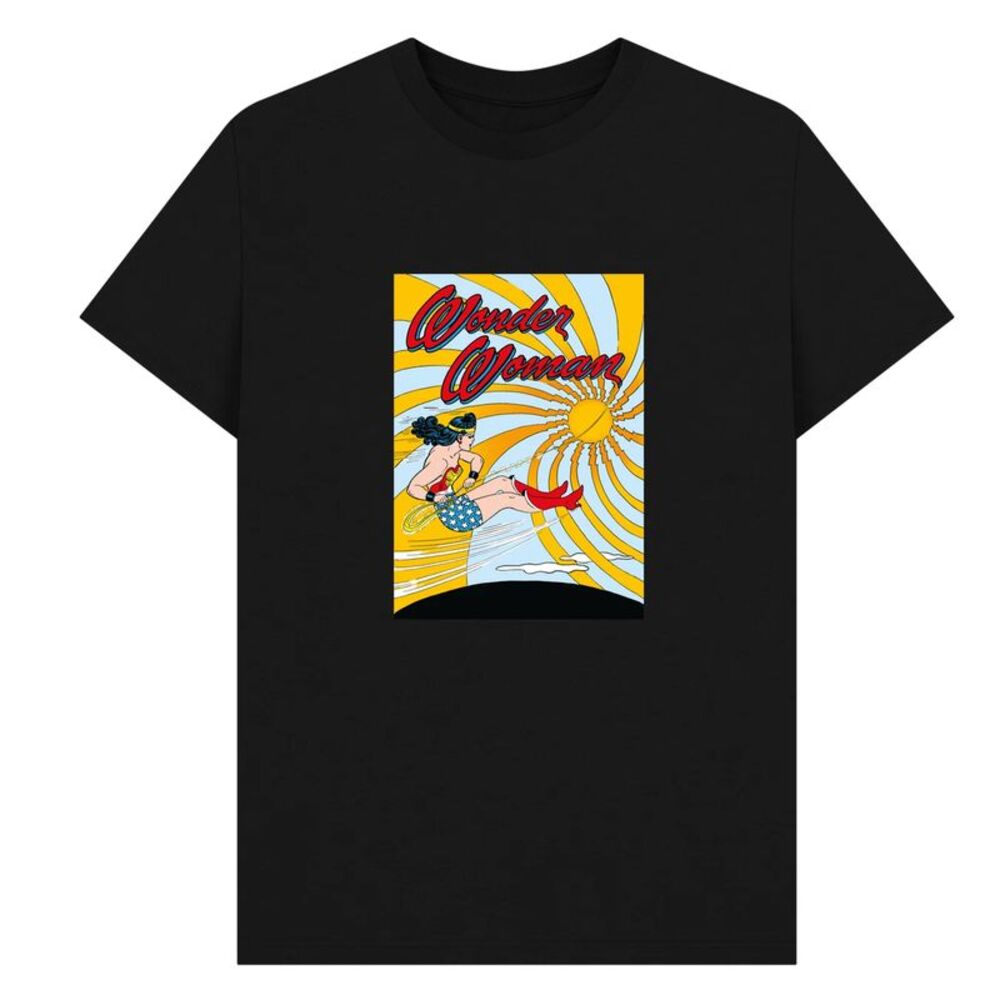 Wonder Woman Unisex Adult Flying T-Shirt / Black